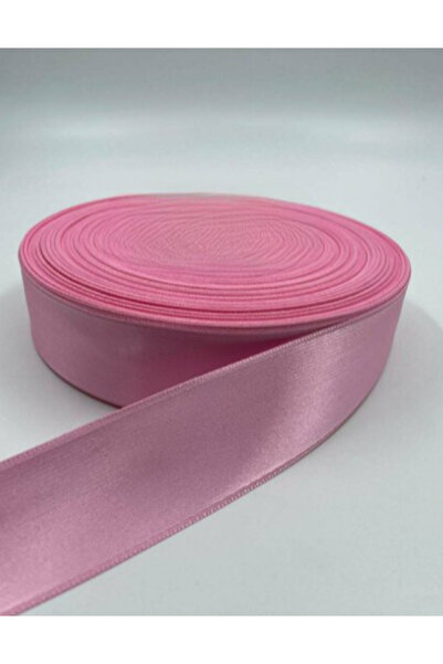 BUKET DÜNYASI SATEN KURDELE 4 CM PEMBE RENK 10 METRE SÜSLEME, SOLMAYAN GÜL