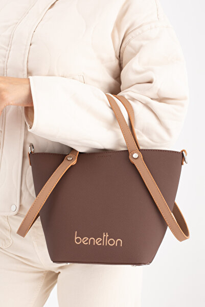 United Colors of Benetton ΓΥΝΑΙΚΕΙΑ ΤΣΑΝΤΑ ΜΕ ΧΕΡΙΑ BENETTON ΚΑΦΕ-CAMEL BNT1680