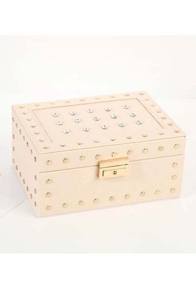 Hope صندوق مجوهرات للبنات مصنوع من جلد البولي يوريثان منظم مجوهرات صندوق تخزي...