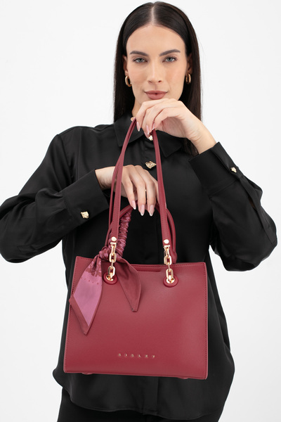 Sisley Women's Shoulder Bag Burgundy - Stone Sly283