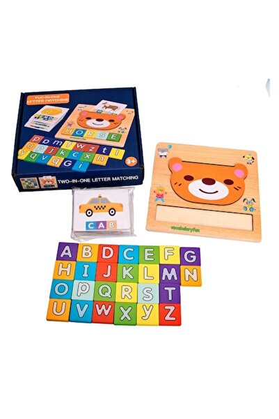 ARISTEF Asociație de puzzle-uri educaționale, alfabet și cuvinte, joc din lem...