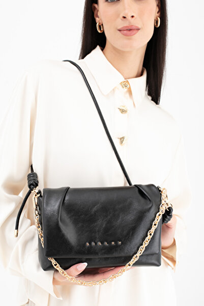 Sisley حقيبة يد نسائية سوداء SLY241