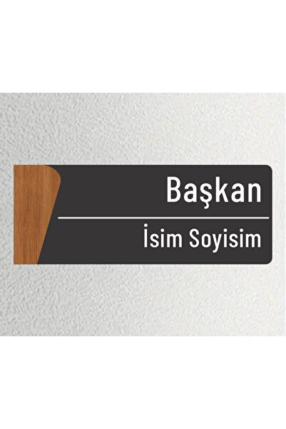 zafrakreklam Ofis Oda Kapı İsimliği Yönlendirme Tabelası 26X10cm ( BAŞKAN ) a...