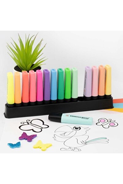Stabilo Boss Original Deskset Işaretleme Kalemi Masa Seti 9 Fosforlu 6 Pastel 15 Renk