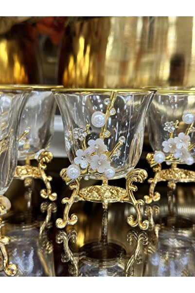 EVRA 6 Adet Pirinç Ayaklı İnci Model Lokumluk