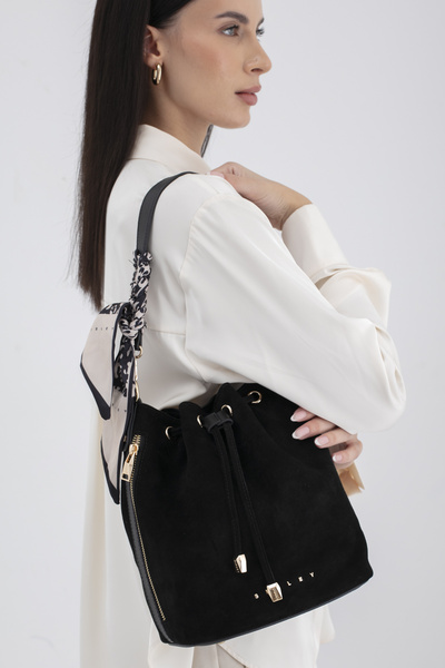 Sisley حقيبة يد نسائية سوداء SLY309