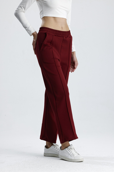 let s shine Women's Front Stitched Grass Scuba Pants