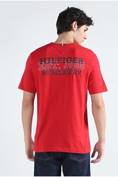 Tommy Hilfiger Regular Fit Back Printed Cotton Men's T-Shirt