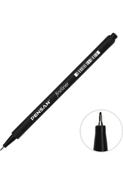 Pensan Fineliner Marker Pen 0.4 mm (Assorted Colors, Total 3 Pieces)