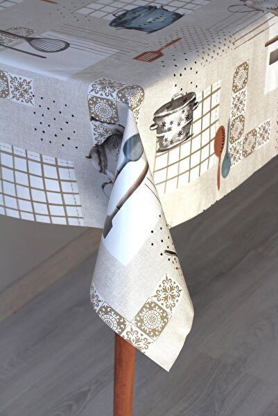 DDHOME Fiber Erasable Pvc Oilcloth Tablecloth 1222-2 Tencerekaşık