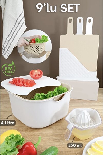 Cazoria Set 9 bucăți - Bej