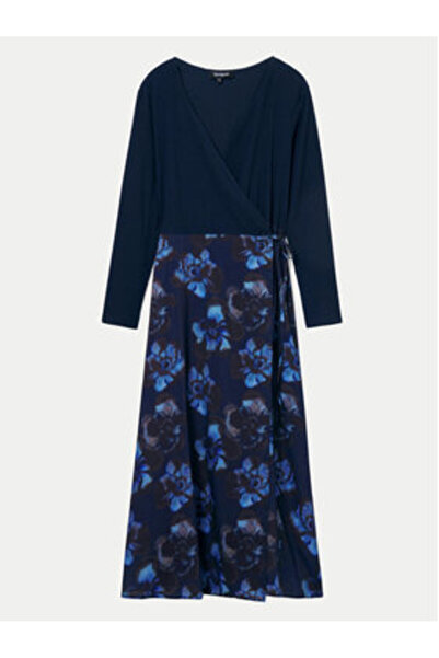 Desigual Γυναικείο Φόρεμα Casual 24WWVW37 Μπλε Σκούρο Μπλε