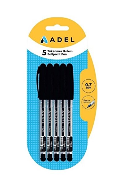 Adel Vega Tükenmez Kalem Siyah 5'li