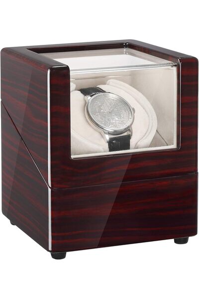 Hope Single Watch Winder Deluxe Piano Baking Varnished Handmade Wooden Watch ...