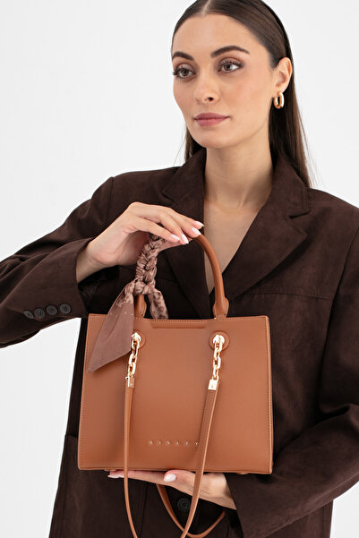 Sisley ΓΥΝΑΙΚΕΙΑ ΤΣΑΝΤΑ ΜΕ ΧΕΡΙ ΤΑΝΙΑ-ΚΑΦΕ SLY283