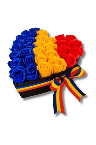 OEM Aranjament cu trandafiri de săpun, tricolor, 25cm, Marce's Occasion Box