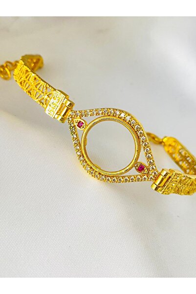 KANERUZ Gold Color Non-Tarnish Quarter Slot Bracelet Clamp