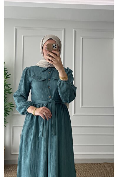 Miresse فستان حجاب قطني من نسيج نادا لا يظهر داخله