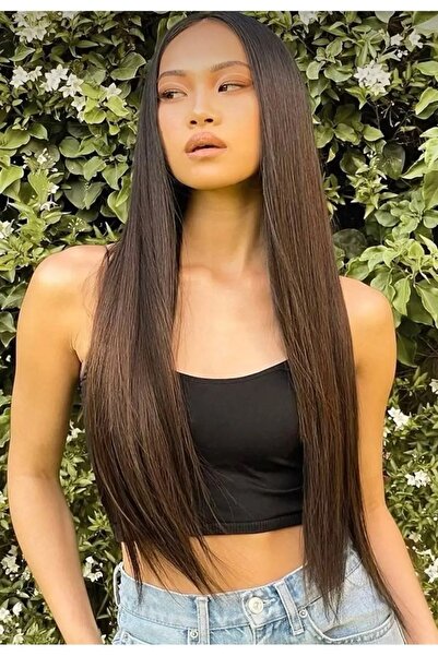 Genel Markalar Isıya Dayanıklı Yarımay Çıt Çıt Saç - 2h6 - Kahverengi Balyaj ...