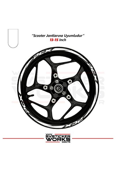 ARONA Honda PCX Sticker Jant Sticker 16'lı Pcx Yazılı Jant Sticker