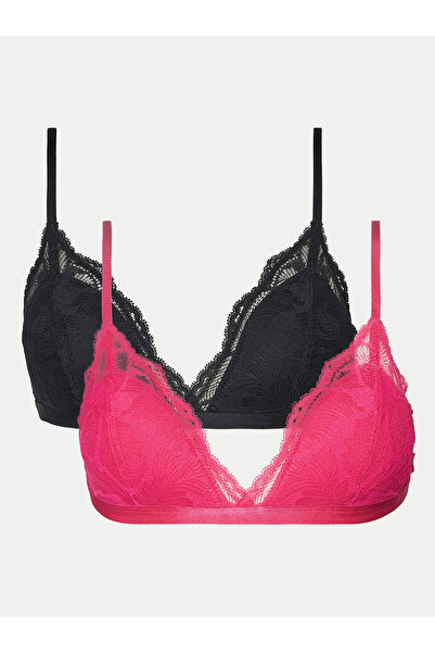 DORINA Γυναικείο Σετ 2 Σουτιέν Bralette FXBR0012LA166 Μαύρο, Ροζ