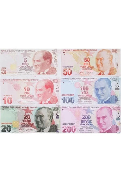 markentegra 150 Adet Geçersiz Para Parti Şaka Düğün Parası Karışık Türk Liras...
