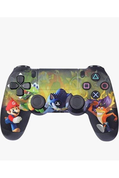 CRKTEKNOLOJİ Playstation Dual-Shock 4 Uyumlu MARİO Desenli Ps4 Oyun Kolu Pc + Ps4