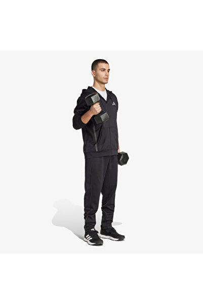 adidas Game & Go Team issue Full Zip Erkek Siyah Antrenman Eşofman Üstü