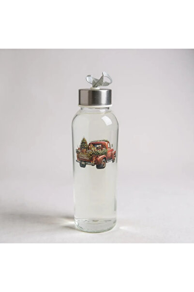 Bohem kutusu قارورة زجاجية سعة 500 مل مع غطاء جلدي - تصميم خاص لرأس السنة الج...