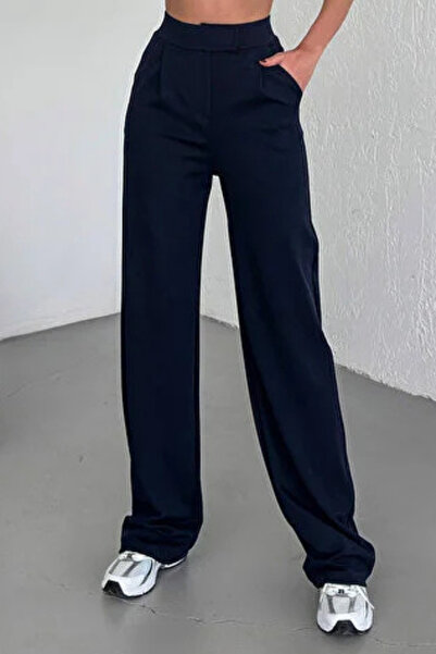 Mogi Butik Women's High Waist Lycra Velcro Palazzo Trousers 3030