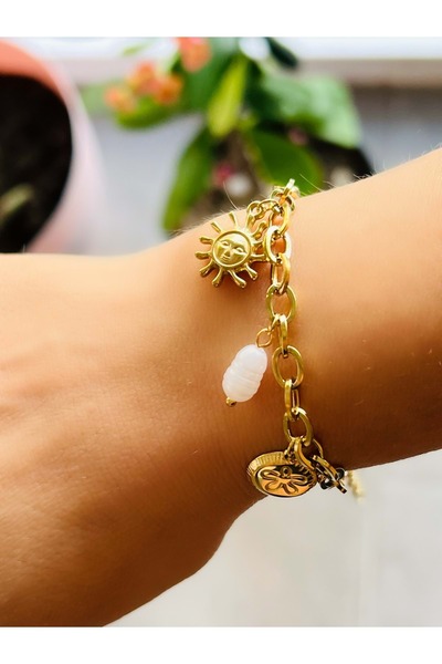 ACAR TAKI سوار ستيل جولدن تشارم 17+6 سم - لون ذهبي ACR6671