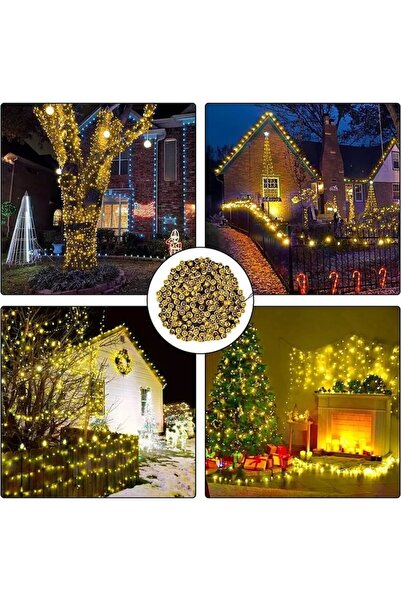 Joyful Box Solar Christmas Light, 100 LEDs, 10 meters, Yellow