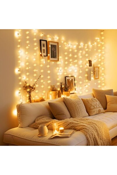 OEM Cortină luminoasă pentru instalare, USB, 8 moduri, 3x3m, 300 LED-uri, alb...