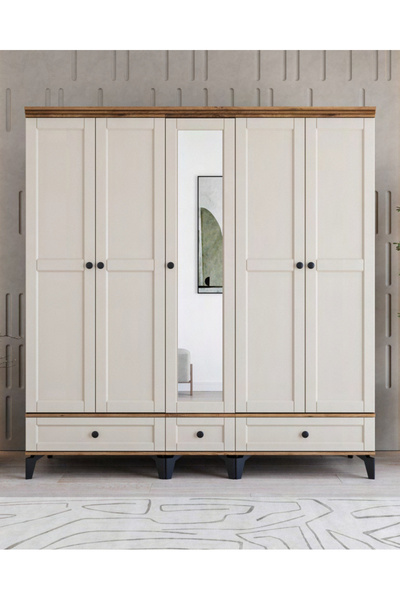 miracool Silva 5 Kapılı Dolap / %100 MDF / Ücretsiz Kurulum / Aytaşı