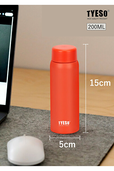 Tyeso Termos Sıcak ve Soğuk İçecek Su Termosu, Paslanmaz Çelik, Taşıması Kolay, Kahve Bardağı, 200ml