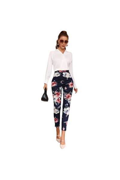 Fstyle High-waisted leggings with a distinctive modern design, tight gym clothes