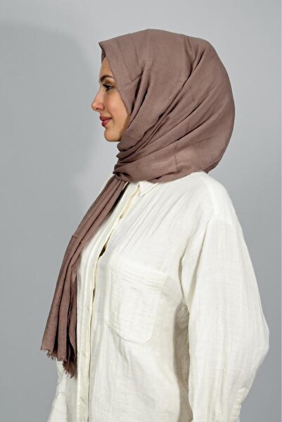 Betimoda Aya Thin Cotton Solid Color Shawl Mink