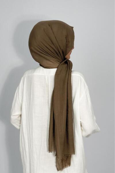 Betimoda Aya Thin Cotton Solid Color Shawl Olive Green