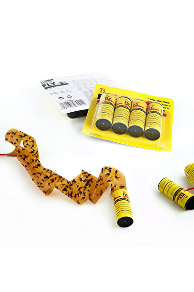 Generic فخ للذباب عبارة عن شريط لاصق غير سام للبعوض والذباب 4 قطع