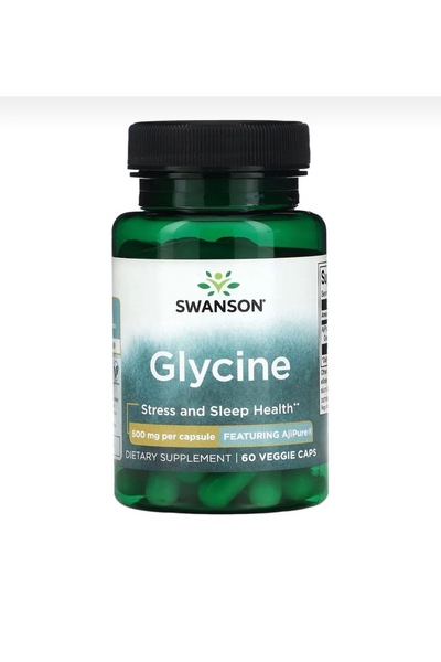 SWANSON Glycine 500 mg – 60 Kapsül Amino Asit Takviyesi