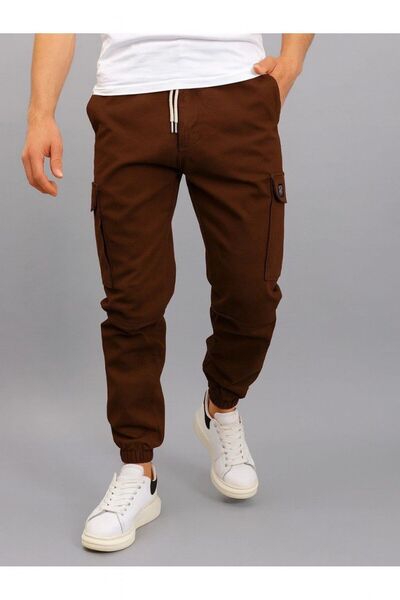 comstar Men's Elastic Waist Cargo Pocket Tile Jogger Pants