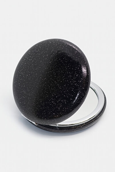 MakeWell Renk Renk Simli Çift Taraflı Büyüteçli Yuvarlak Küçük Cep Makyaj Aynası