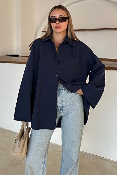 Olcay Cămașă spaniolă casual din bumbac ALBASTRU ÎNCHIS 9365