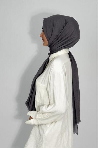 Betimoda Aya Fine Cotton Solid Color Shawl Smoked