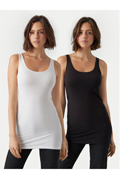 Vero Moda Γυναικείο Σετ 2 Μπλούζες 10280920 Λευκό, Μαύρο