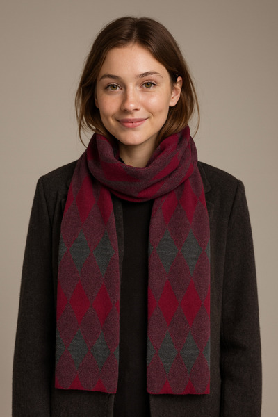 Sebir Moda Baklava Patterned Knitwear Scarf