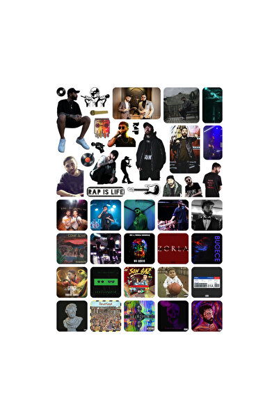 Ororabutik 43 Adet Ceg Rap Sticker Seti - Etiket Seti Sketchbook