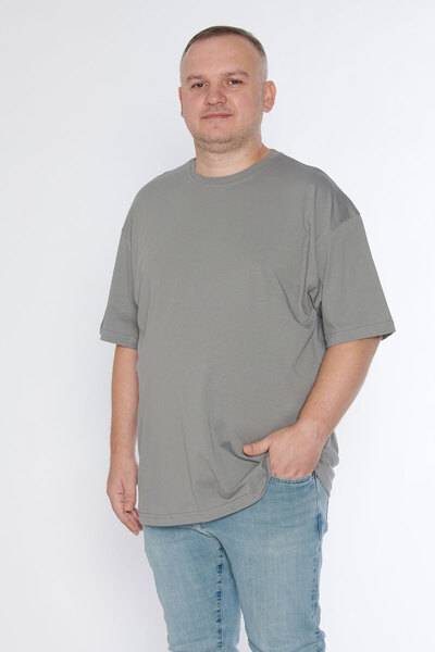 BlackHorn Black Horn Men's Crew Neck 100% Cotton Oversize T-Shirt