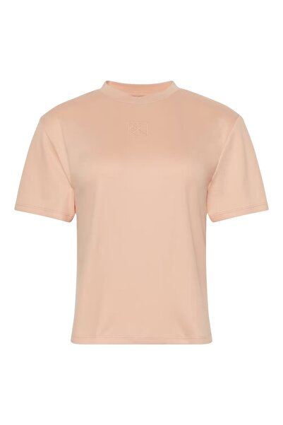 Calvin Klein Kadın Pamuklu Bisiklet Yaka Kısa Kollu Turuncu T-Shirt LV044D201...
