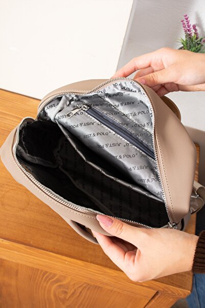 Just Polo Women's Faux Leather Backpack Mrclassic– Stylish, Casual and Suitable for School Use